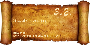 Staub Evelin névjegykártya